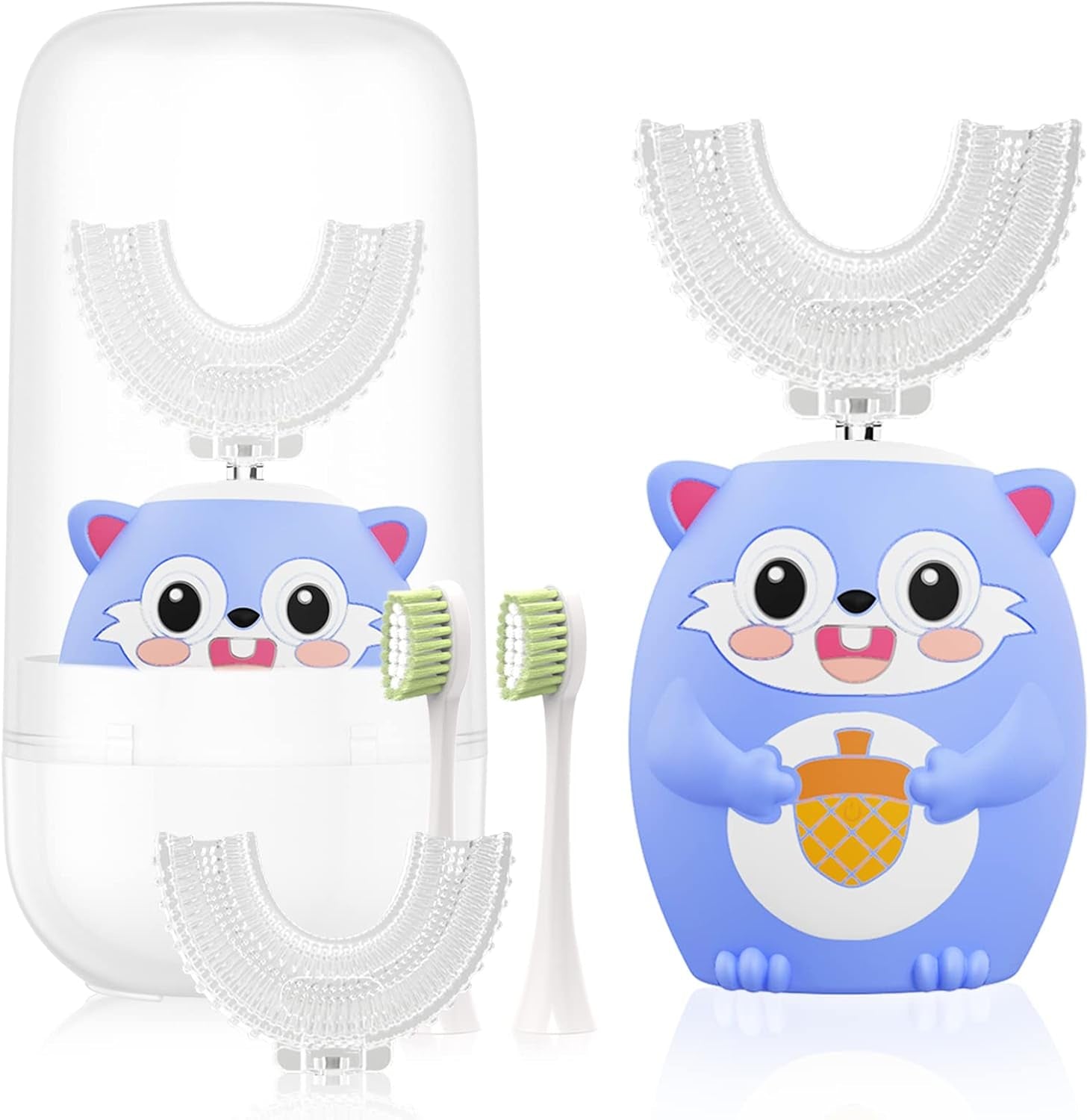 Blue Squirrel(Ages 8-14 Blue) - 360 UltraSonic Electric Toothbrush