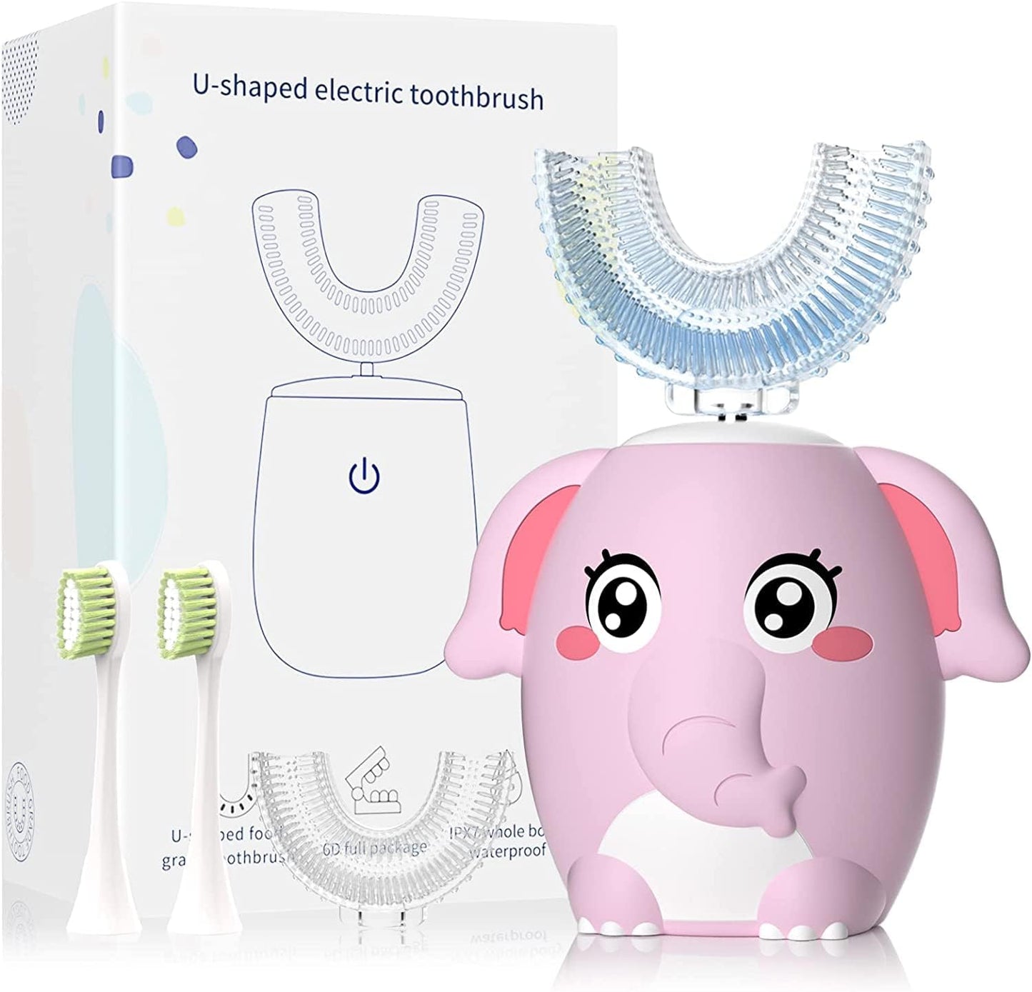 Pink Elephant (Age 2-7) - 360 UltraSonic Electric Toothbrush