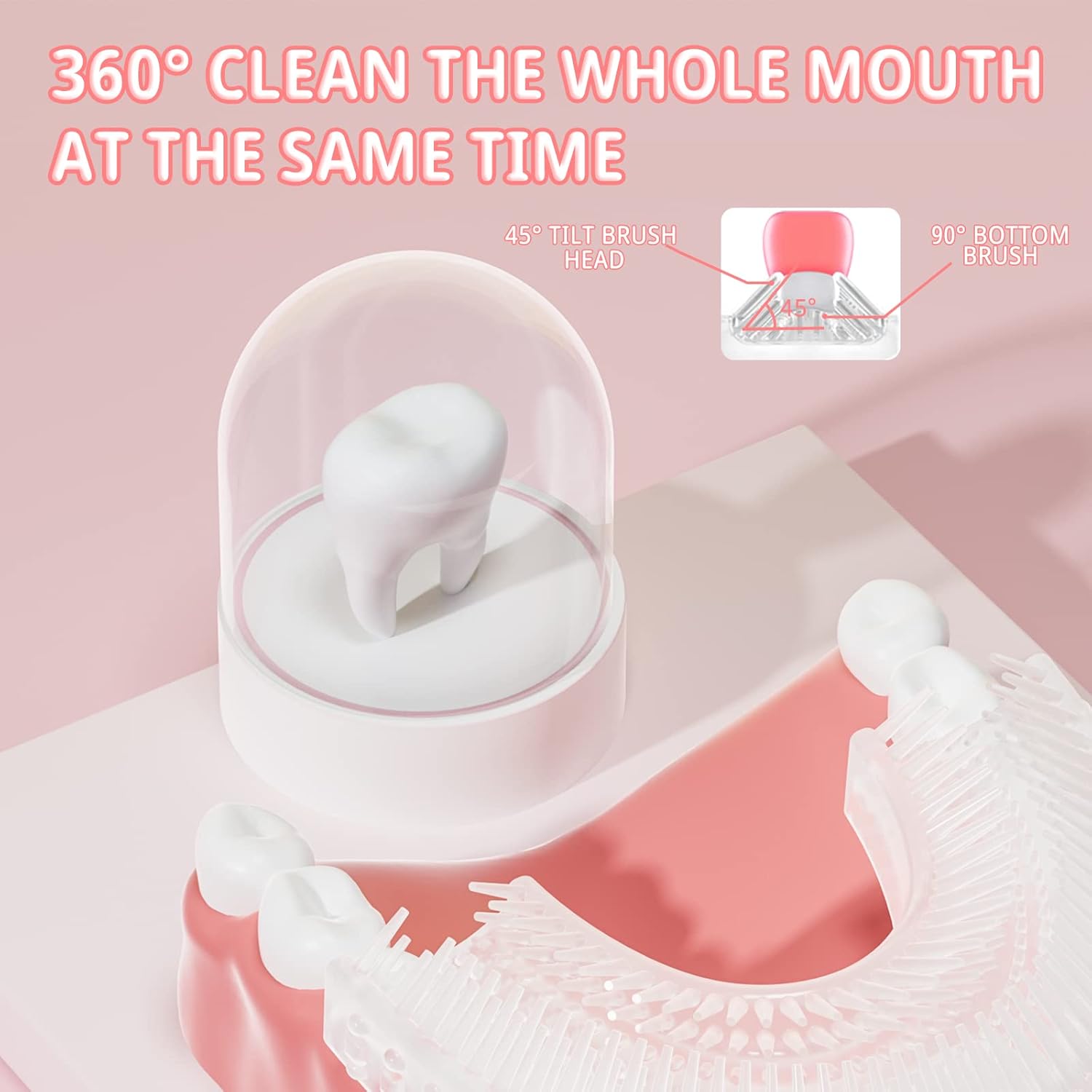 Pink Dolphin/Shark (Age 8-14) - 360 UltraSonic Electric Toothbrush