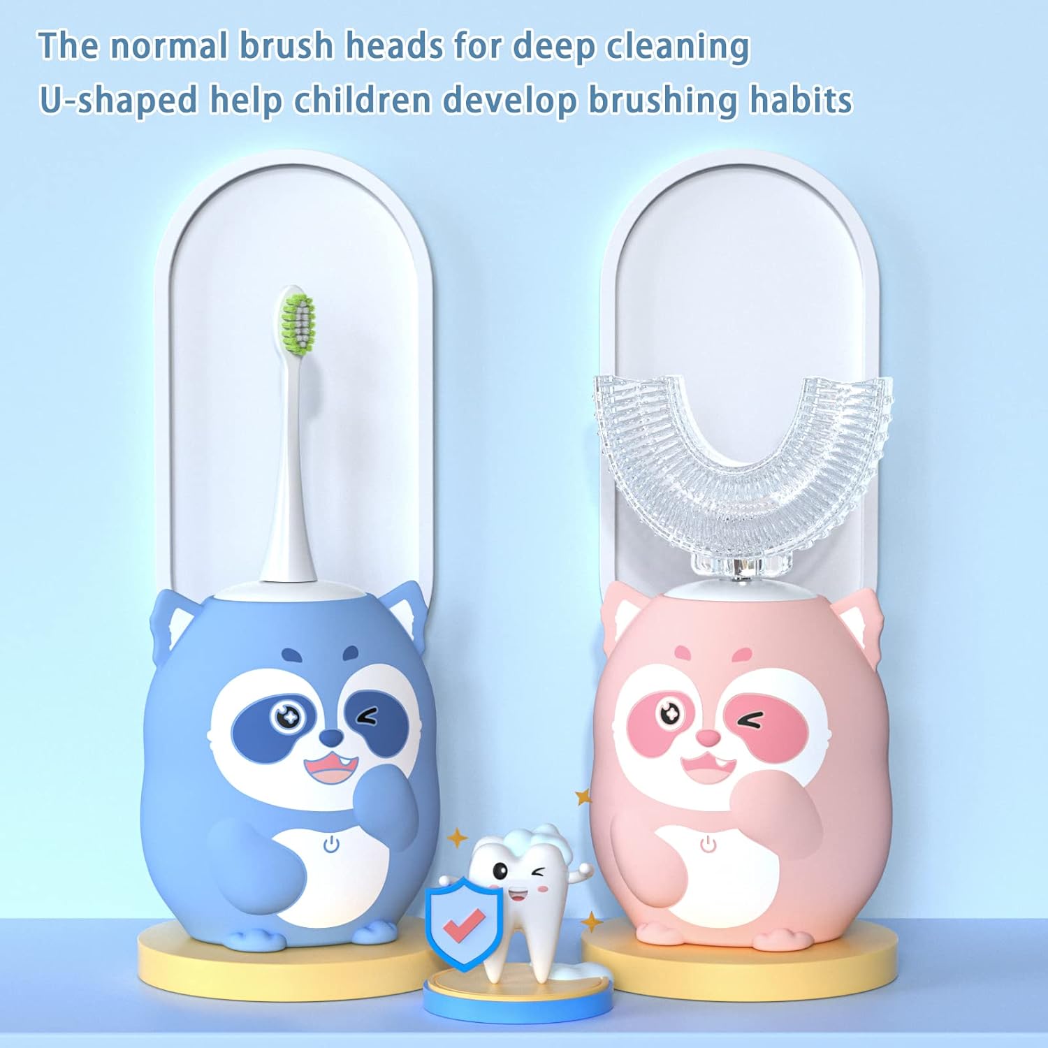 Blue Raccoon (Age 2-7) - 360 UltraSonic Electric Toothbrush