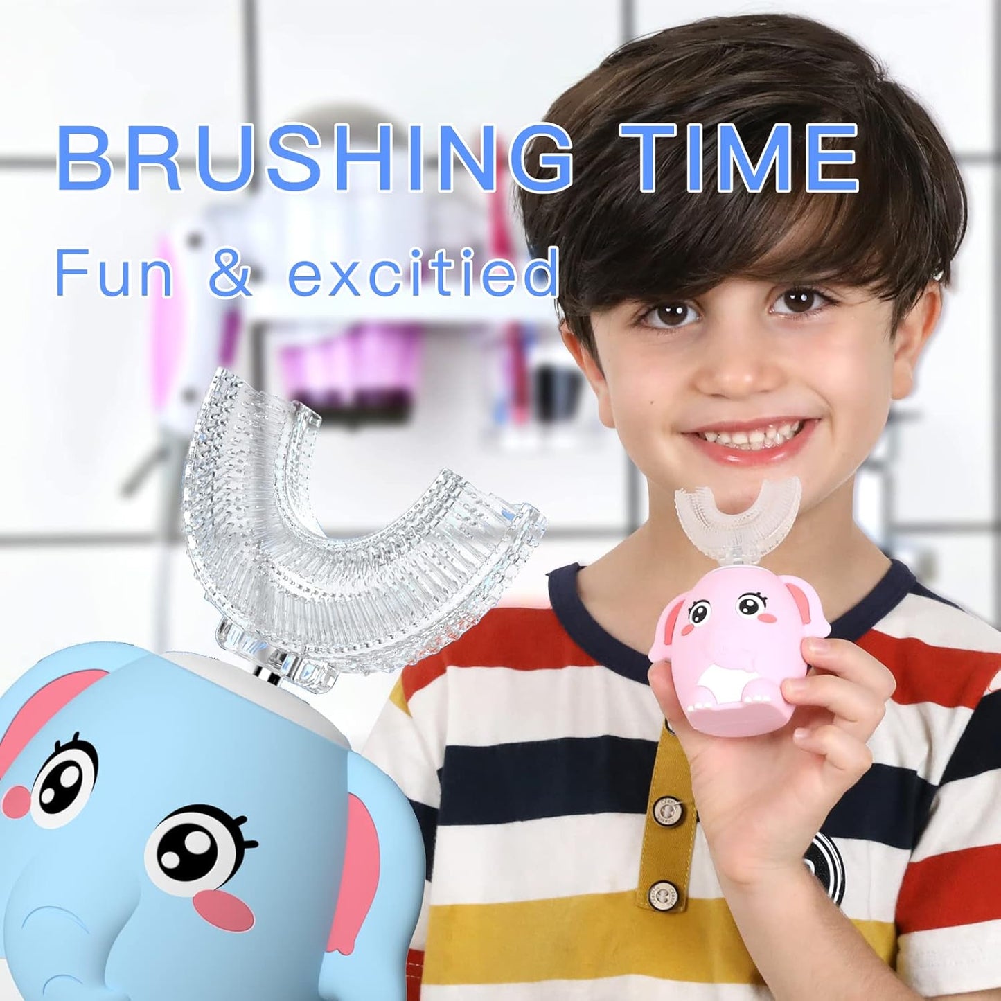  Blue Elephant (Age 2-7) - 360 UltraSonic Electric Toothbrush