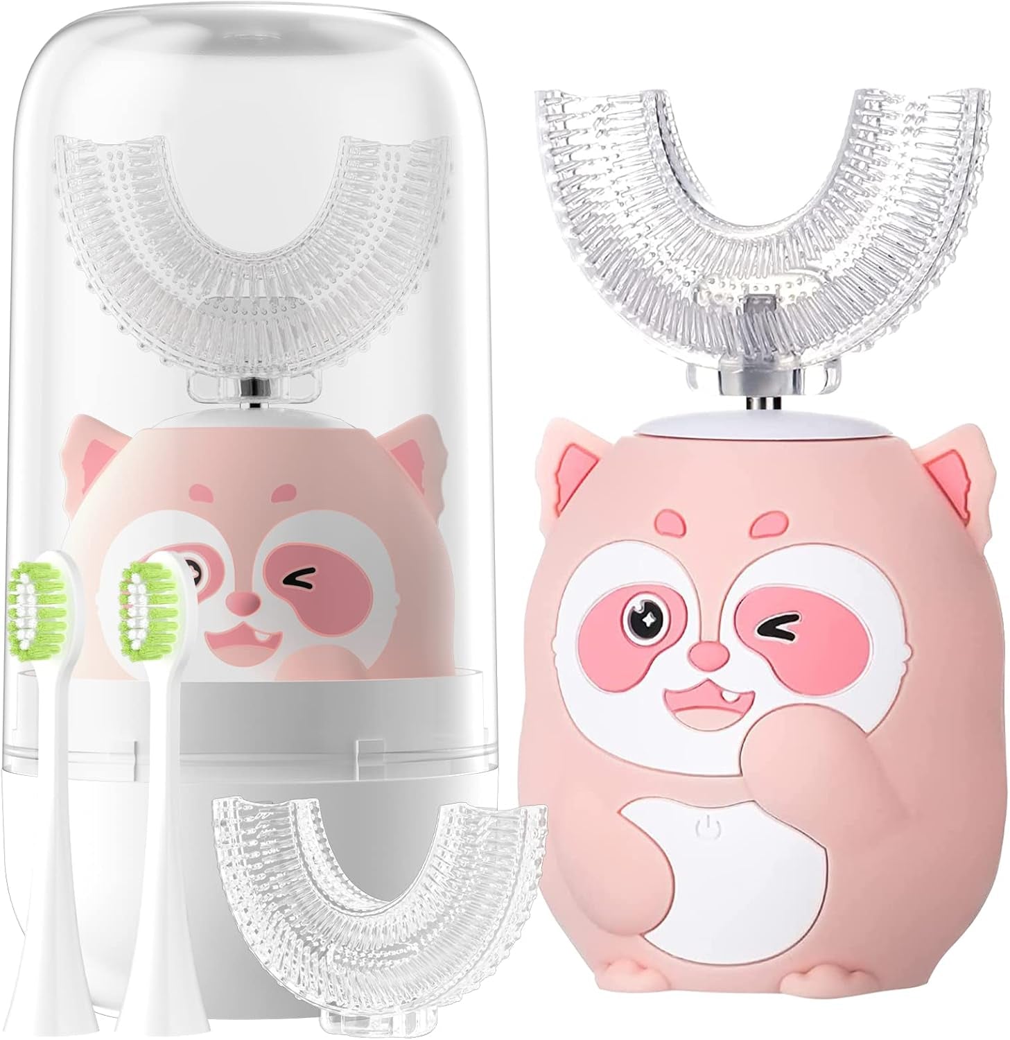 Pink Raccon (Age 2-7) - 360 UltraSonic Electric Toothbrush